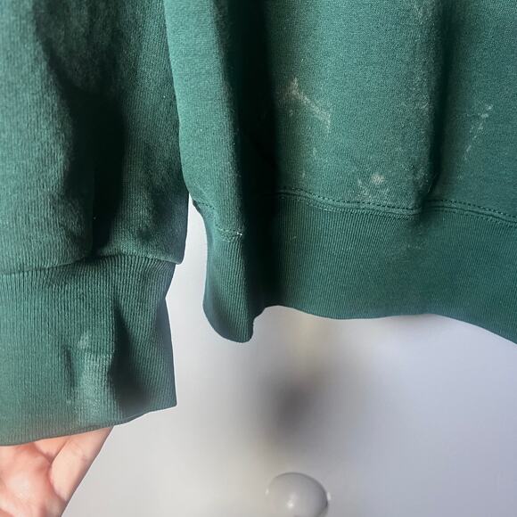 Munsingwear Vintage Sweatshirt XL Green USA Made 80s 90s Distressed Crewneck - Picture 7 of 14